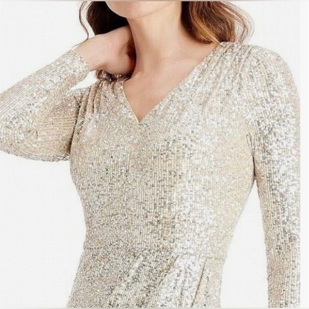 NWT - Calvin Klein Knee Length Sequin Cocktail Dress - Women’s Size 10 - Picture 11 of 13